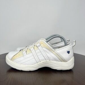 Nurse Mates Basin Shoes Women's 7M White Leather Comfort Slip On Nursing Sneaker